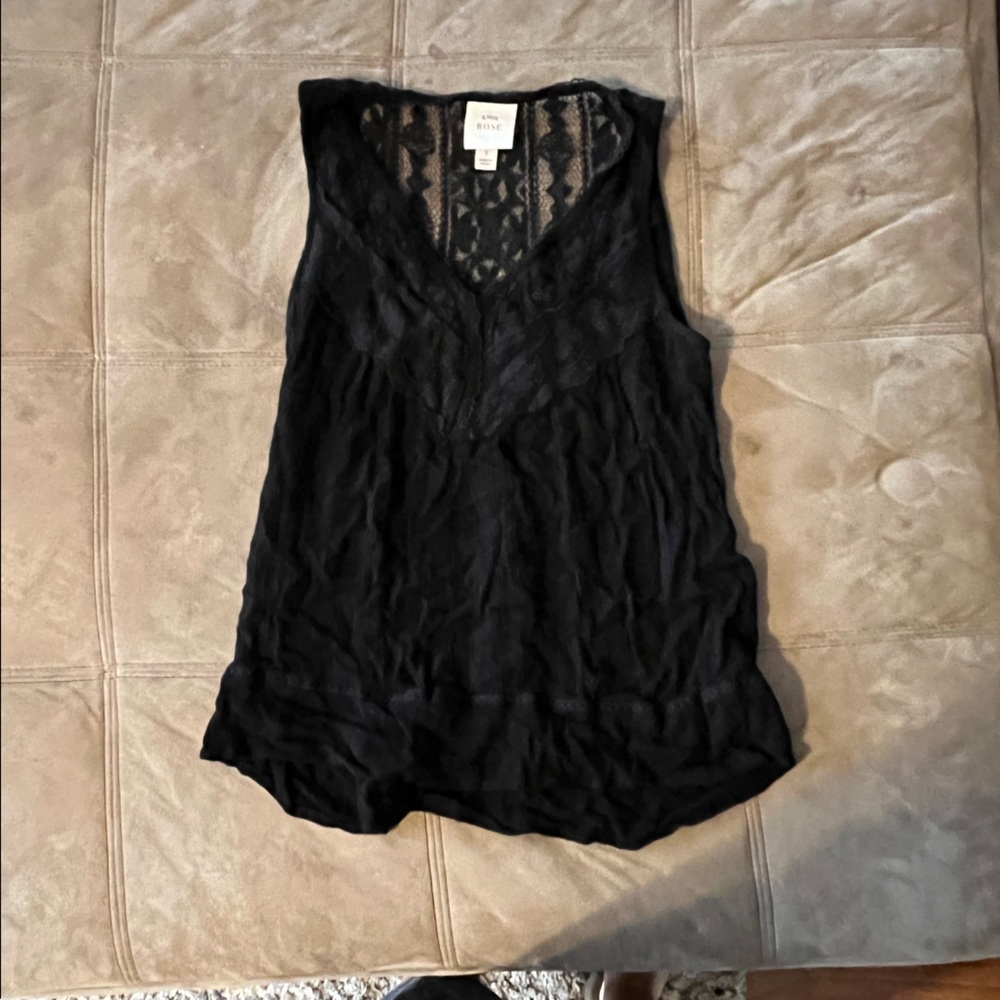 Black lace tank top